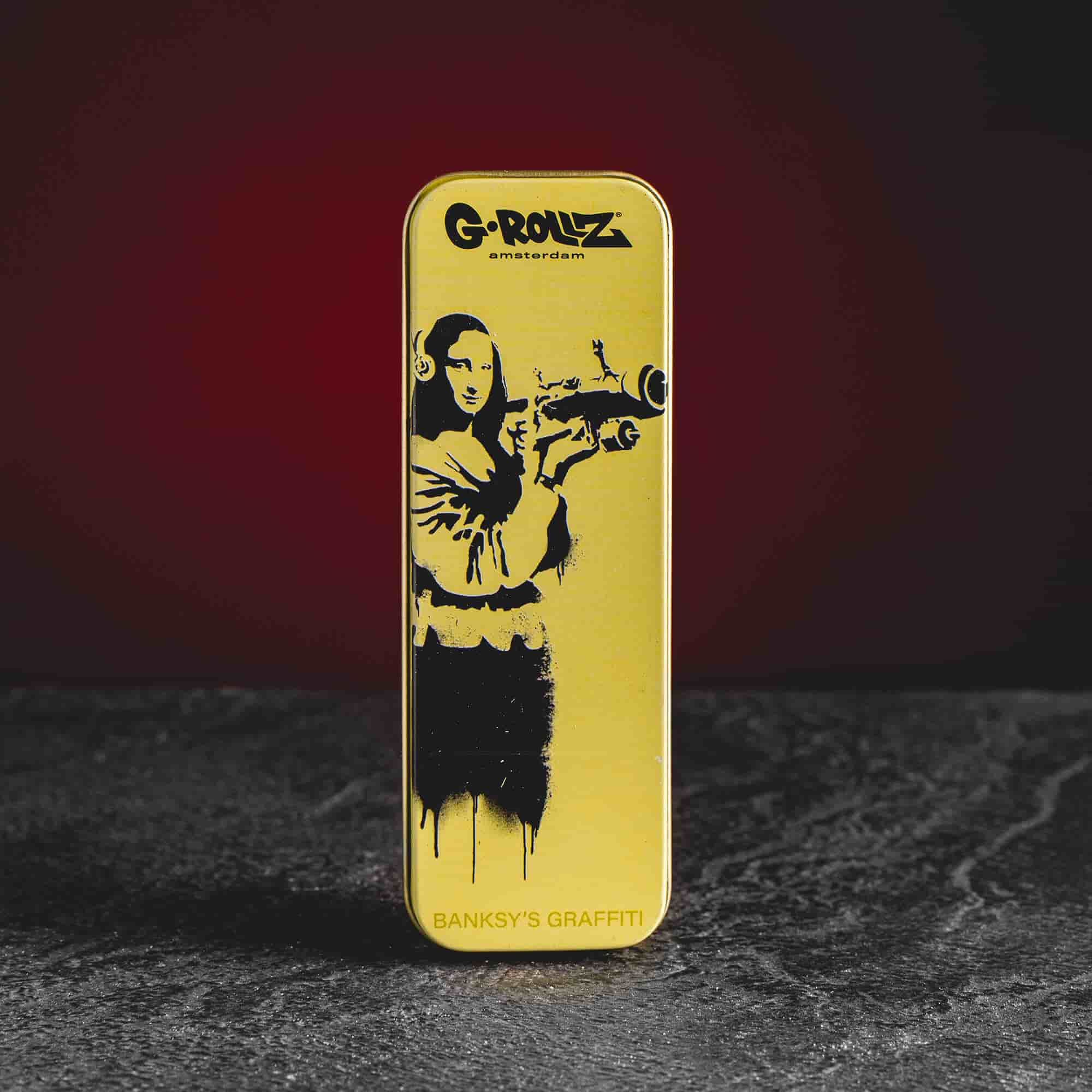 CBD Blumenbox Banksy Design HHC CBD Preroll Joint Blüten Taube Mona Lisa