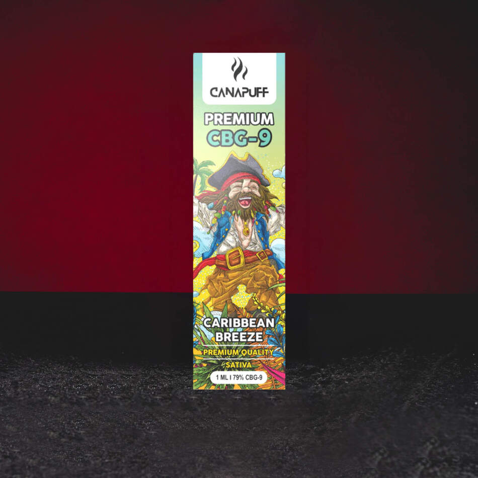 CBG9 Vape Pen 79% 1ml Caribbean Breeze – tropischer Vape mit Aroma von Ananas, Erdbeeren, Guave, Kokoscreme und Hibiskusnoten